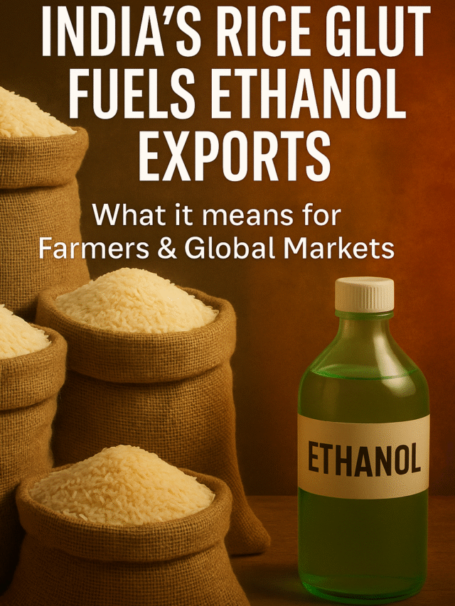 India’s Rice Glut Fuels Ethanol Exports: Impact on Farmers & Trade