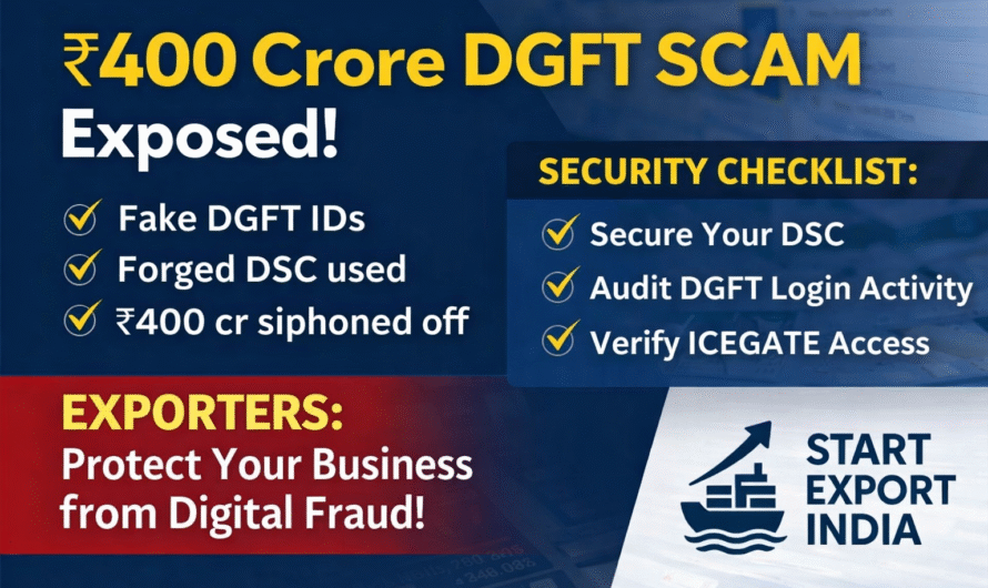 ₹400 Crore DGFT Scam Explained: How Exporters Can Protect Their Business (2026 Guide)