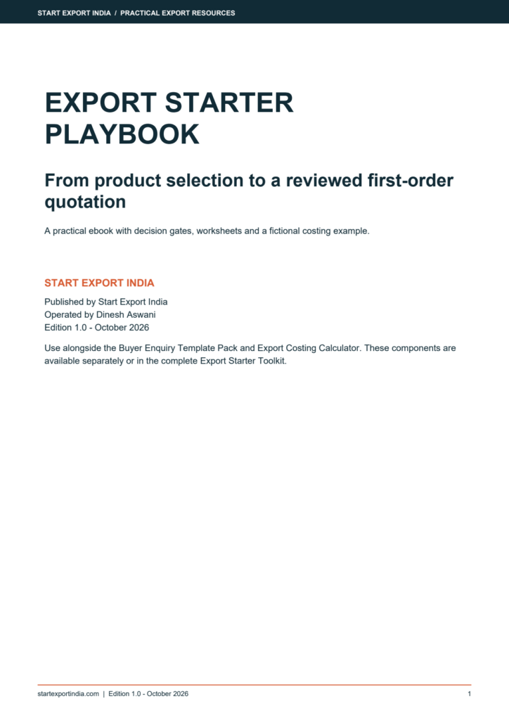 Cover of the Export Starter Playbook ebook