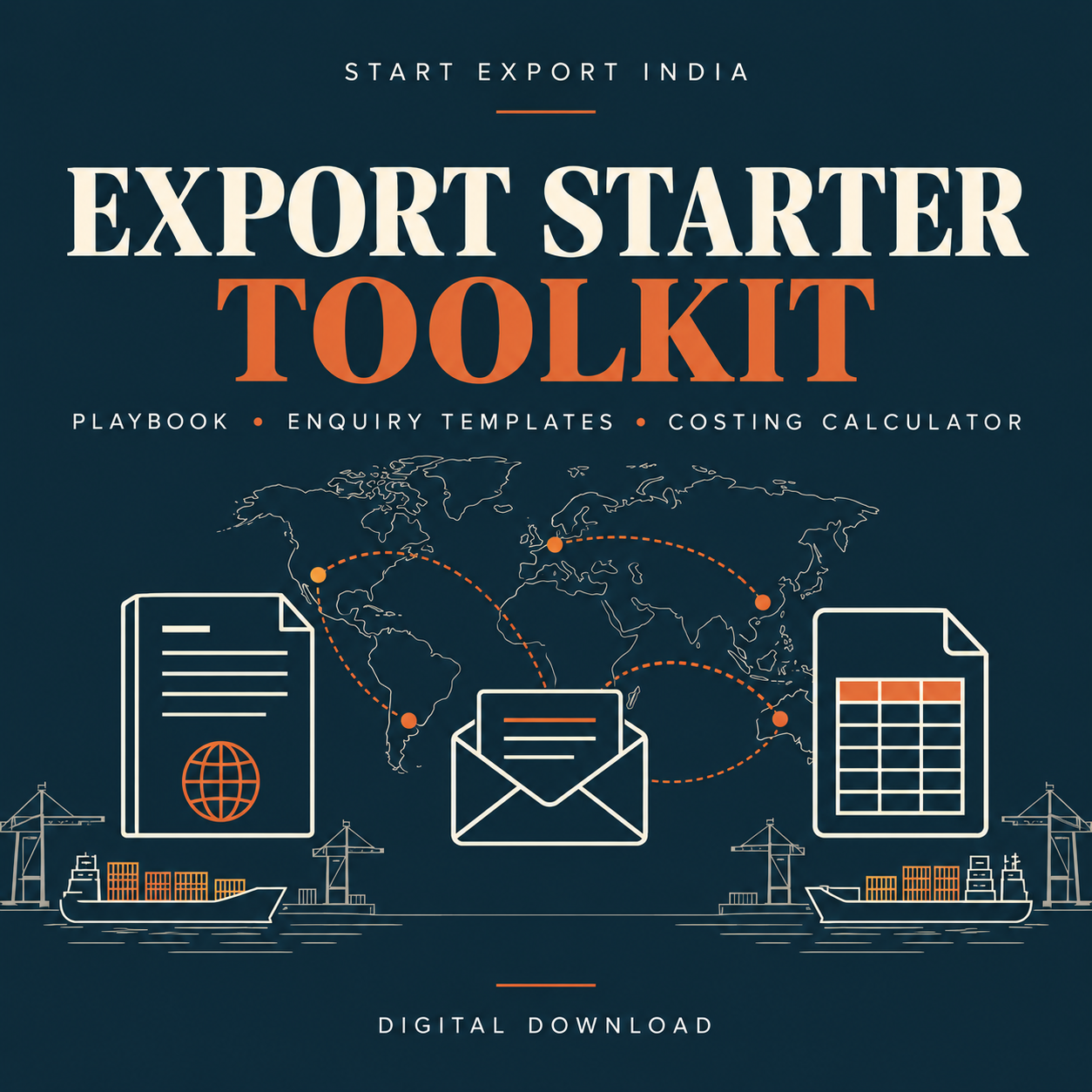 Export Starter Toolkit: playbook, enquiry templates and costing calculator digital download
